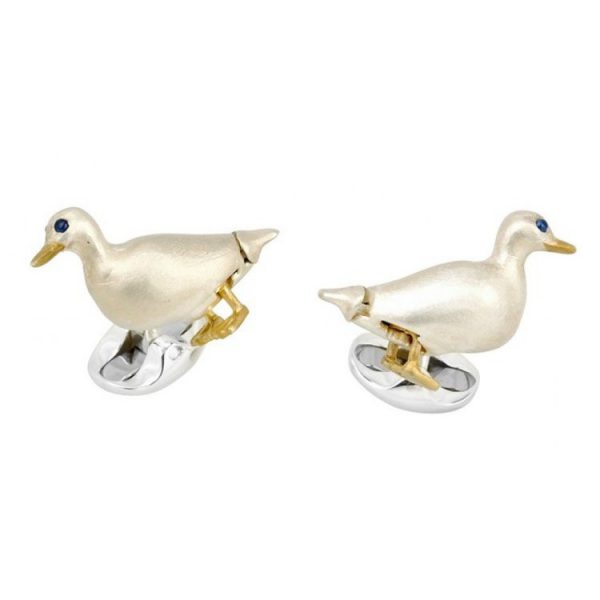 Sterling Silver Waddling Duck Cufflinks