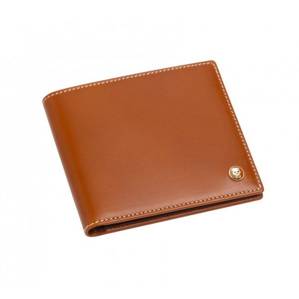 Leather Money Clip Wallet in Tan