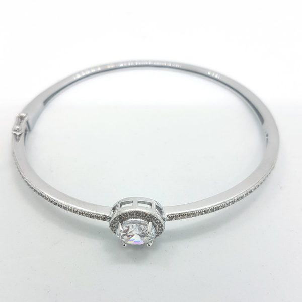 Michael Frank Silver CZ Bangle