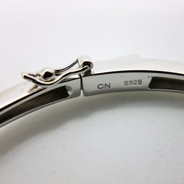 Michael Frank Silver CZ Heart Bangle