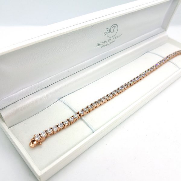 Michael Frank Silver CZ Tennis Bracelet