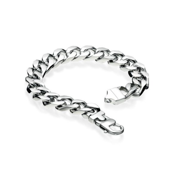 Fred Bennett Stainless Steel Curb 22cm Bracelet