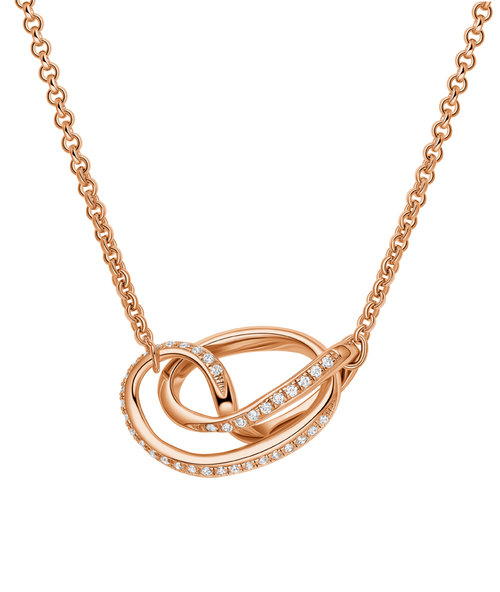 Fei Liu Serenity Pendant In Rose Gold With Stones