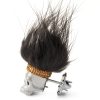 Sterling Silver Hairy Skull Lapel Pin