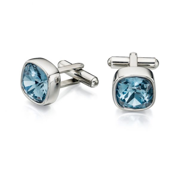 Fred Bennett Denim Blue Swarovski Crystal Cufflinks