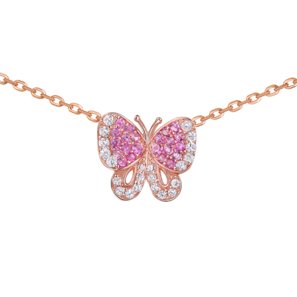 Fei Liu Pink Butterfly Pendant