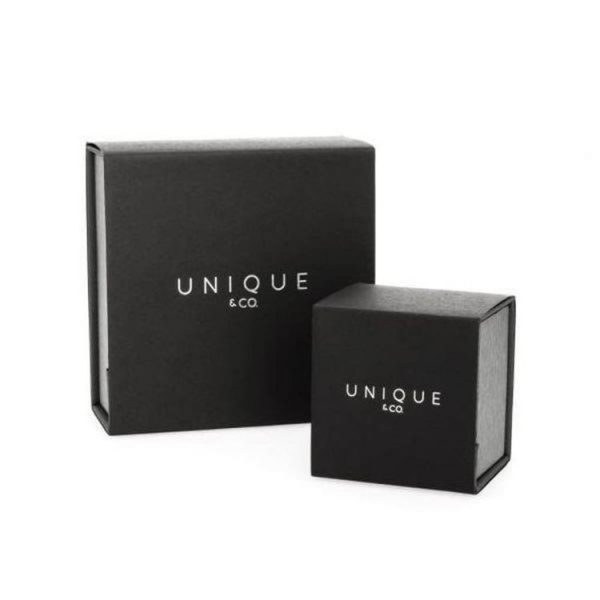 Unique & Co. Men’s Stainless Steel Leather Bracelet