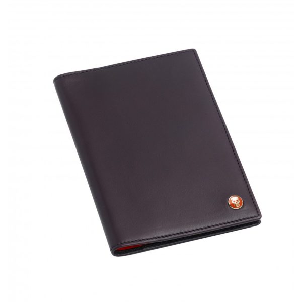 Leather Credit Card Wallet in Burgundy
