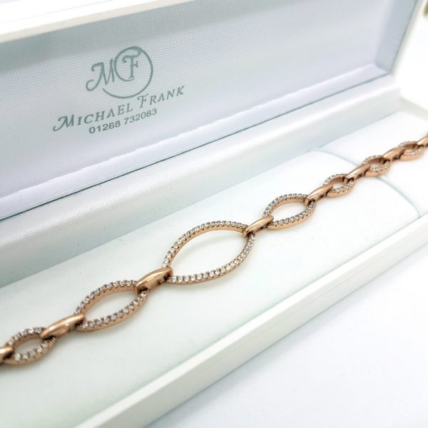 Michael Frank Silver CZ Bracelet