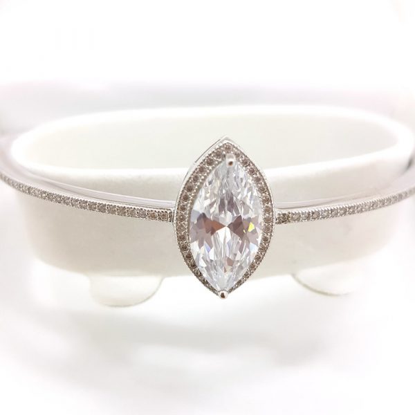 Michael Frank Silver CZ Bangle