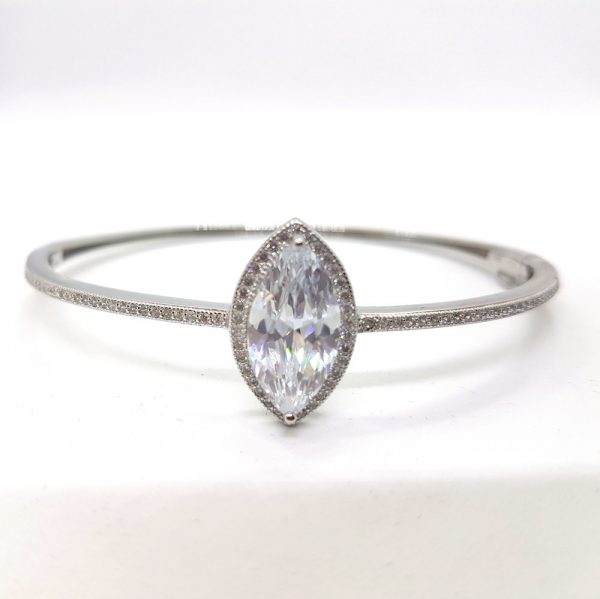 Michael Frank Silver CZ Bangle