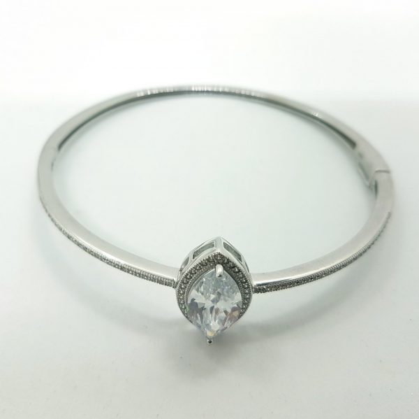 Michael Frank Silver CZ Bangle