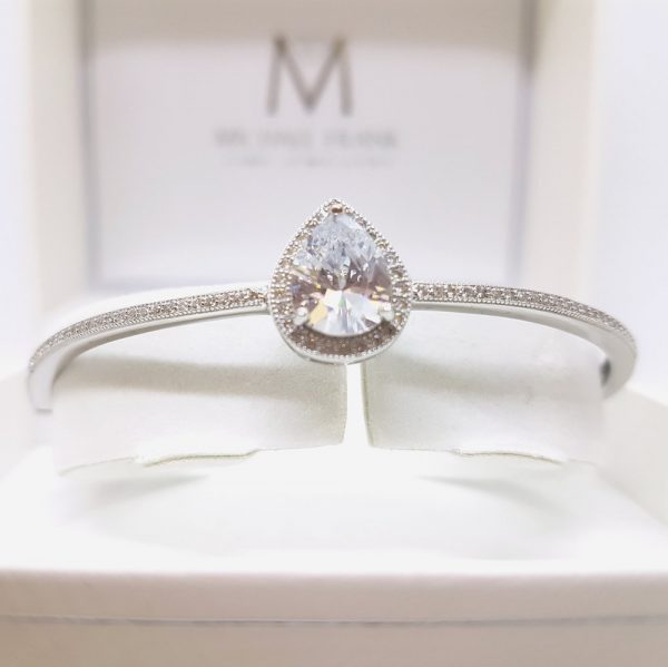 Michael Frank Silver CZ Bangle