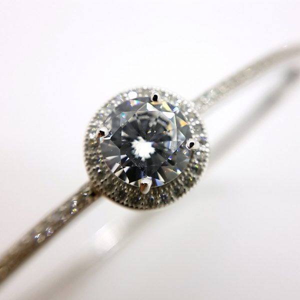 Michael Frank Silver CZ Bangle