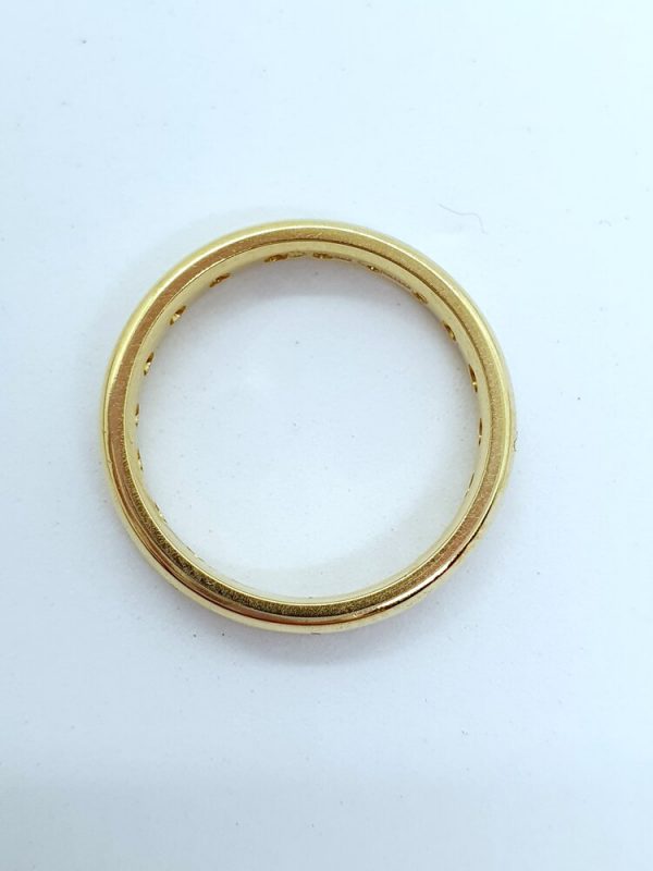 Pre Owned Ladies 18ct Yellow Gold Diamond Set Wedding Ring