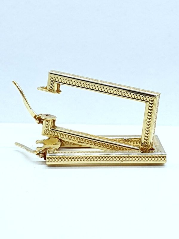 Pre Owned Ladies 9ct Yellow Gold Hoop Earrings