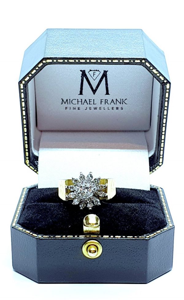 Pre Owned 18ct Yellow Gold Diamond Cluster Ring