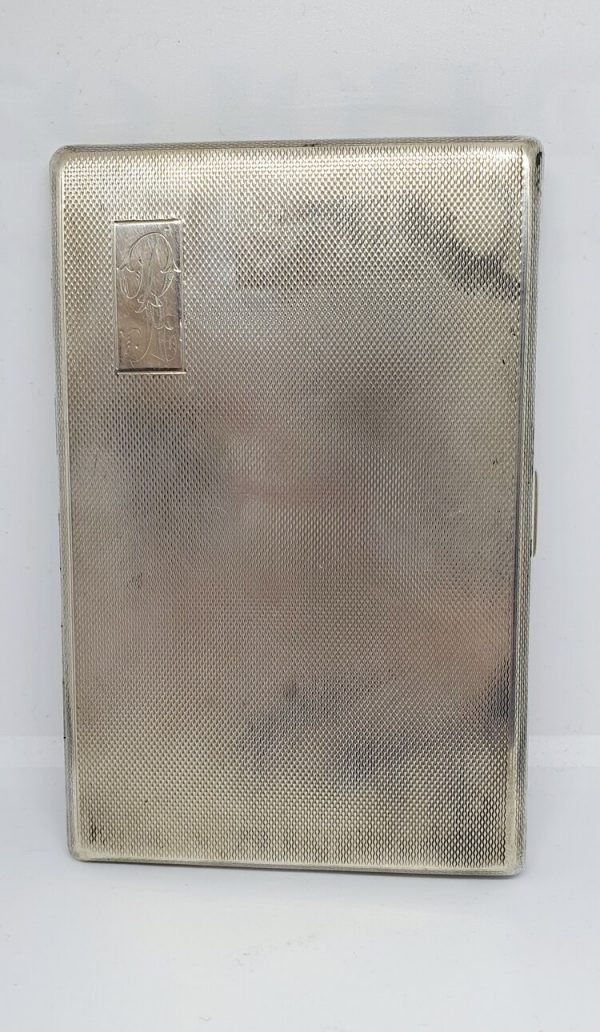 Pre Owned Solid Silver Vintage Cigarette case dated 1940