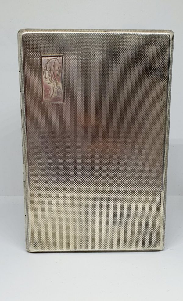 Pre Owned Solid Silver Vintage Cigarette case dated 1940