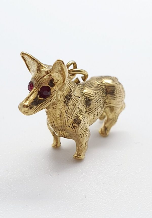 9ct Yellow Gold Corgi Dog 'Georg Jenson' Charm