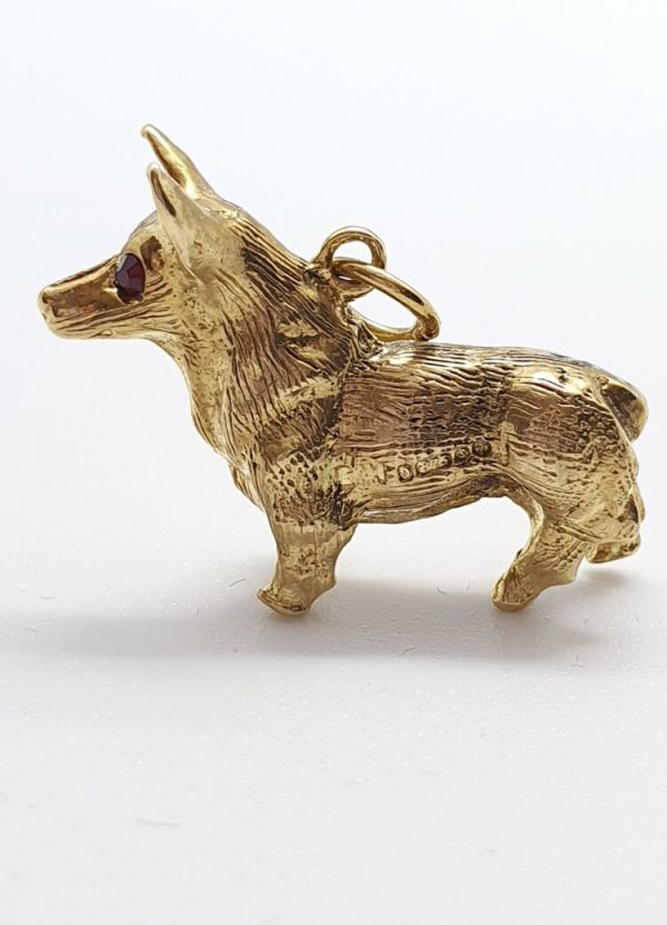 9ct Yellow Gold Corgi Dog 'Georg Jenson' Charm