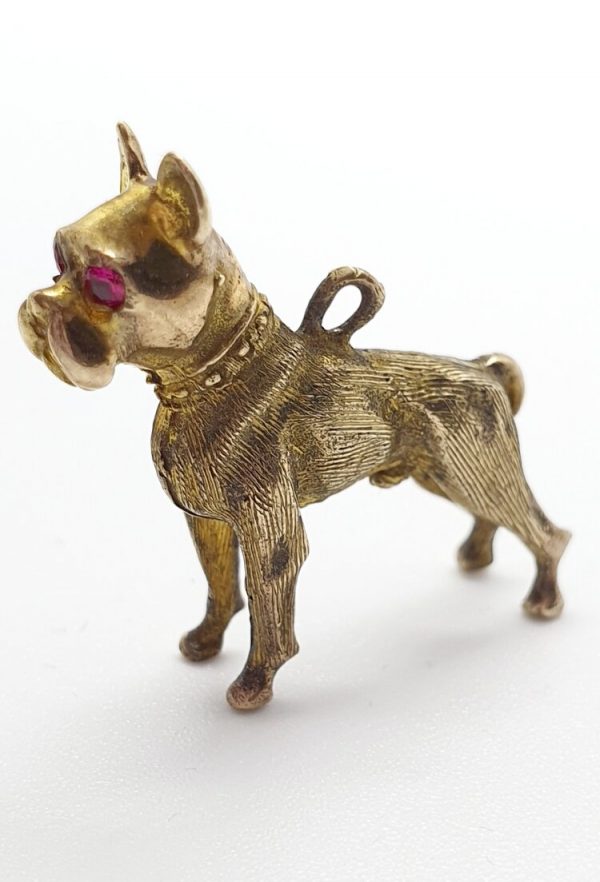 9ct Yellow Gold Boxer Dog 'Georg Jenson' Charm