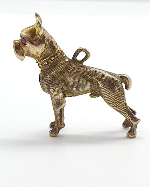 9ct Yellow Gold Boxer Dog 'Georg Jenson' Charm