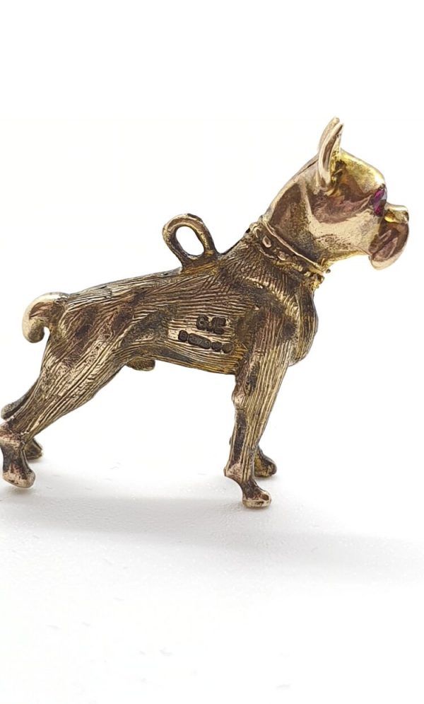 9ct Yellow Gold Boxer Dog 'Georg Jenson' Charm