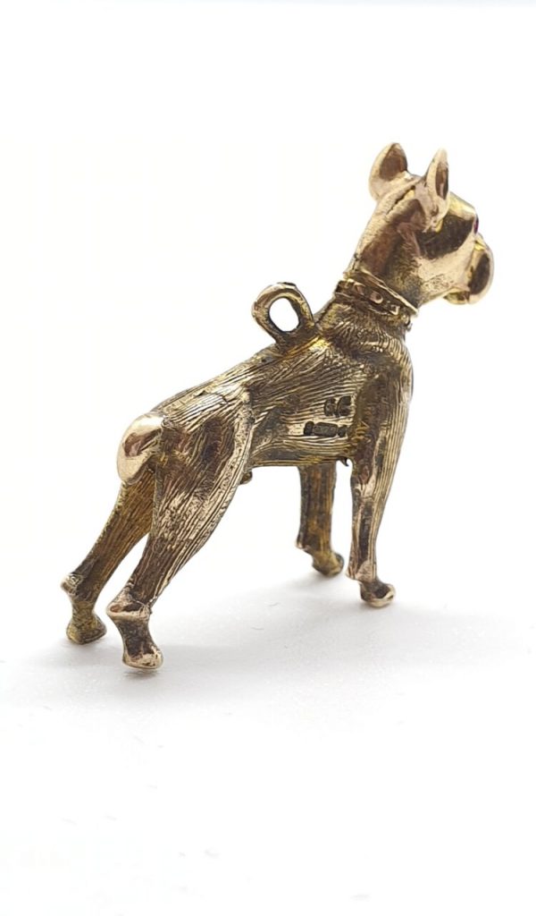 9ct Yellow Gold Boxer Dog 'Georg Jenson' Charm