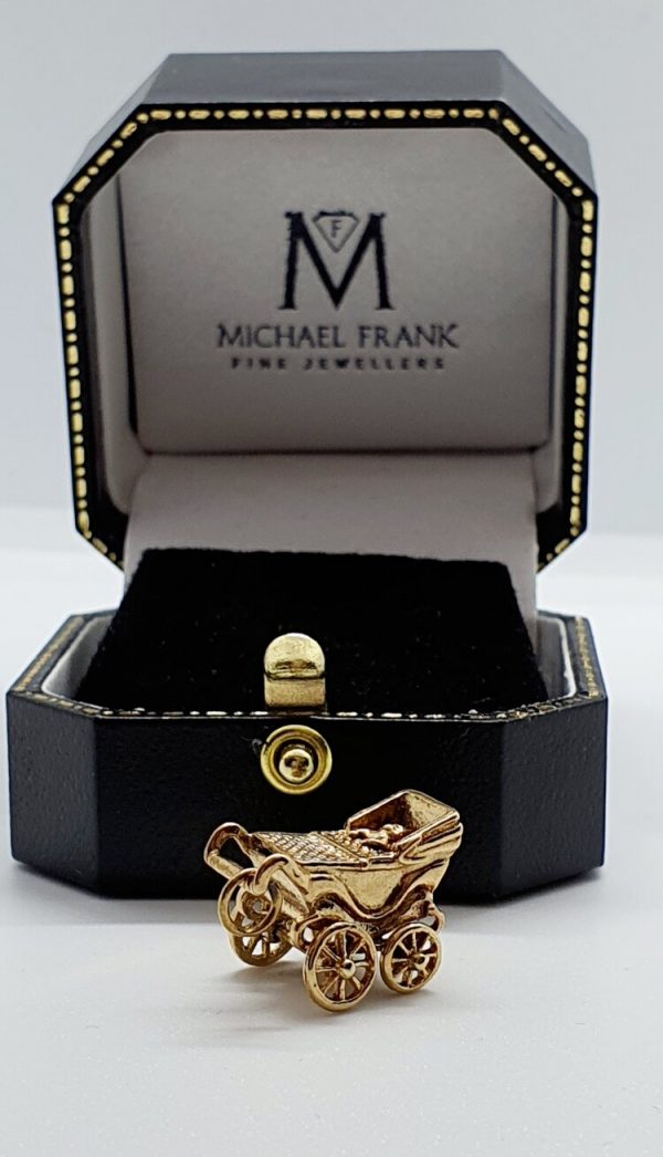 9ct Yellow Gold Pram Charm