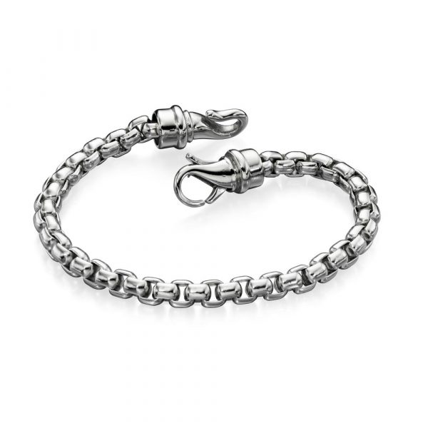Fred Bennett Stainless Steel Large Belcher Link Bracelet 21.5cm