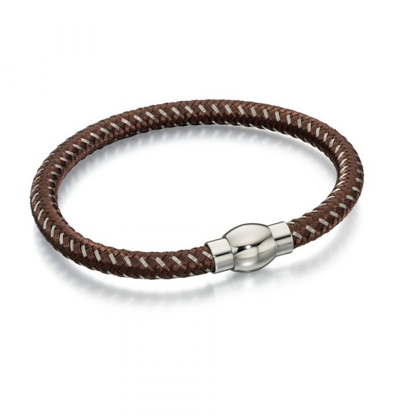 Fred Bennett Brown Or Black & Grey Nylon Bracelet