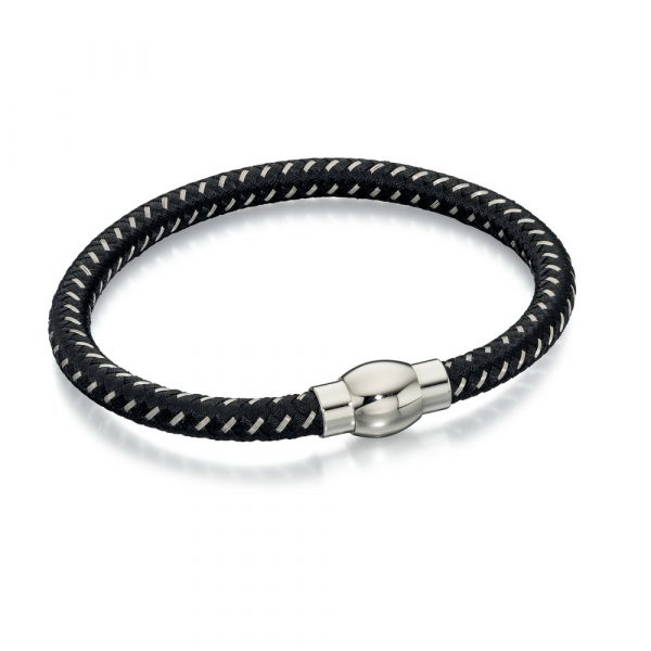 Fred Bennett Brown Or Black & Grey Nylon Bracelet