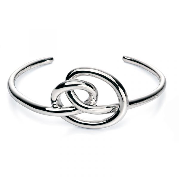 Silver knot Bangle by Fiorelli