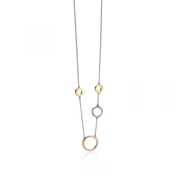 Fiorelli Silver Open Disc Necklace