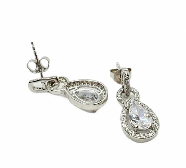 Ladies Silver Pendant & Earrings set with Cubic Zirconia's