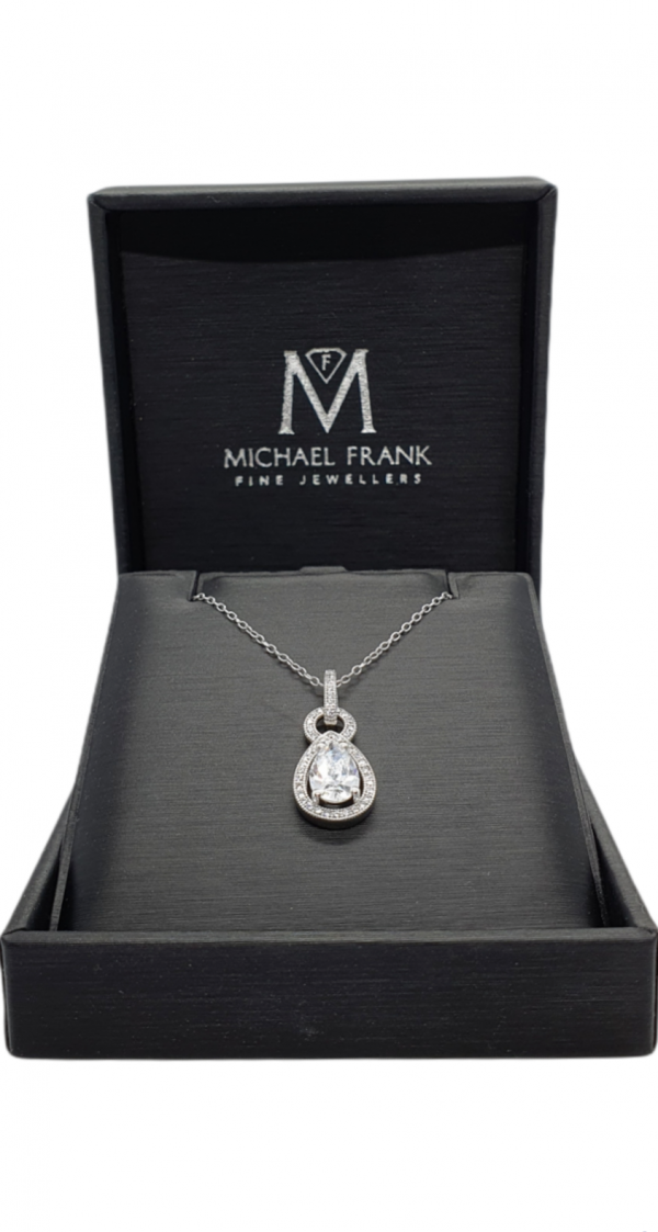 Ladies Silver Pendant & Earrings set with Cubic Zirconia's