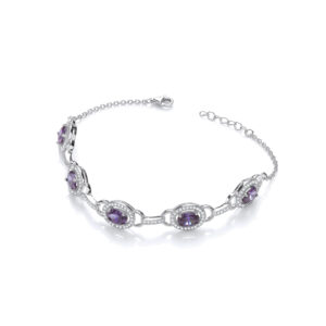 JJaz Halo Style Ladies Silver Bracelet