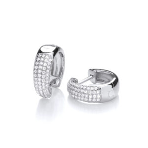 Micro Pave' Small Hoop