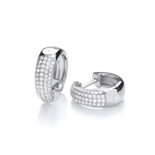 Micro Pave' Small Hoop